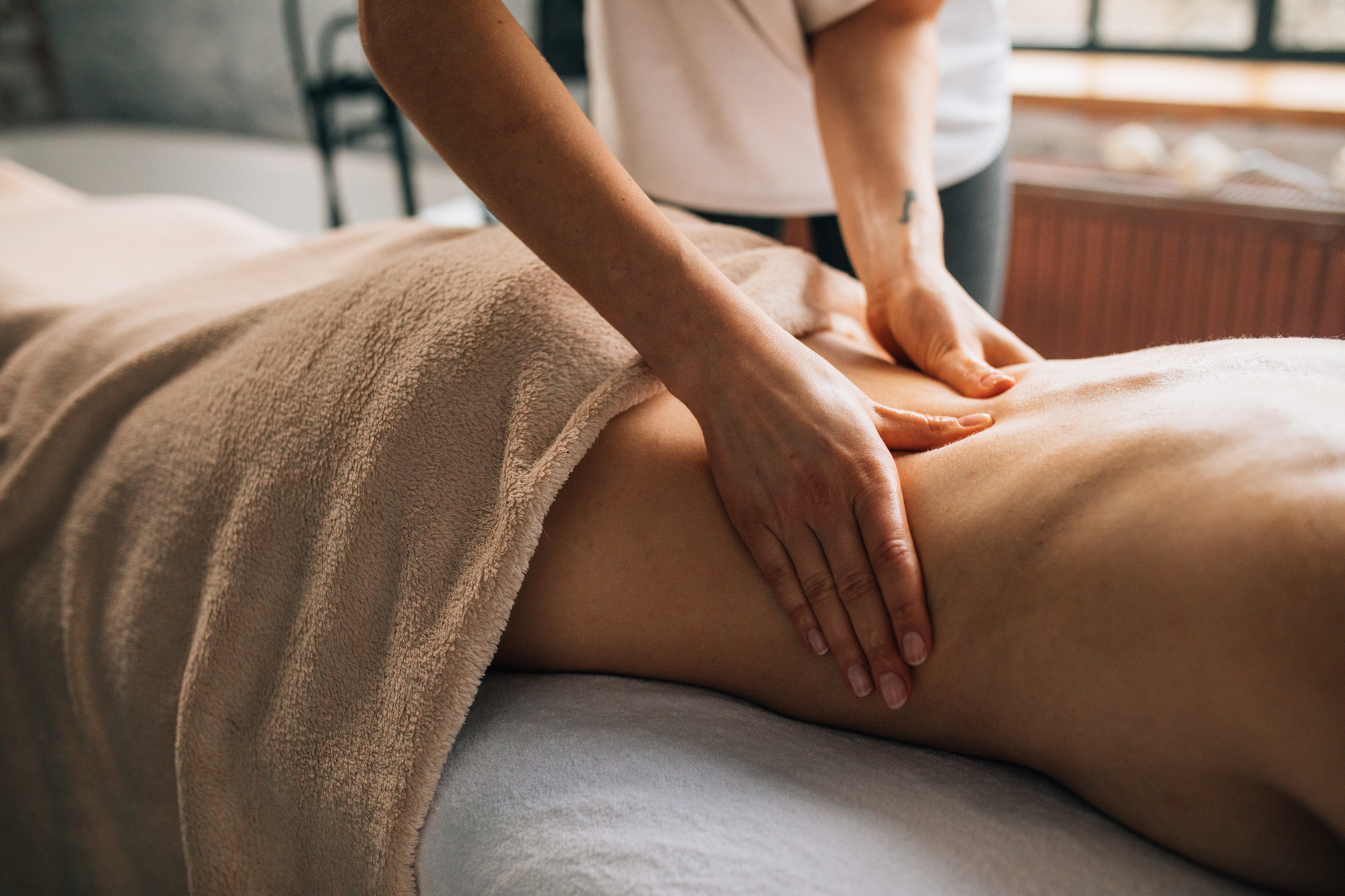 A Woman Having a Massage